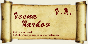 Vesna Markov vizit kartica
